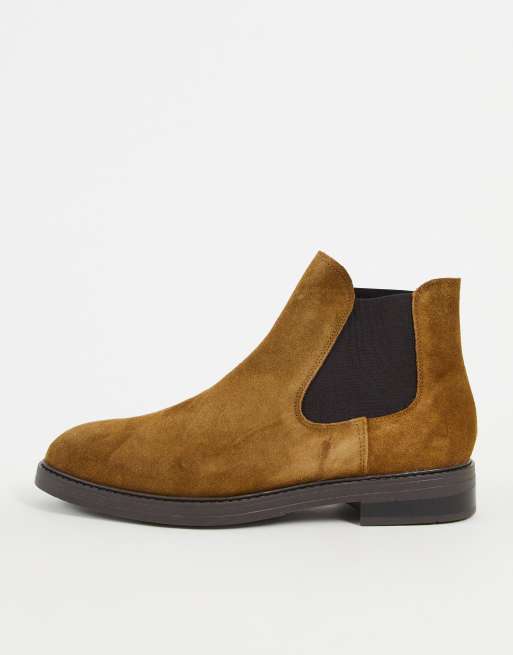 touw vertraging Verschillende goederen Selected Homme chelsea boot in brown suede | ASOS