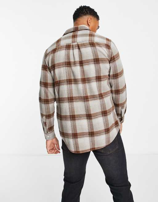 Chemise a best sale carreaux marron