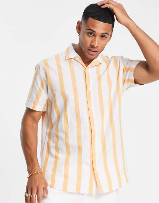 Chemise en lin discount manche courte homme