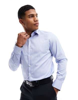 Selected Homme slim fit shirt in blue - ASOS Price Checker