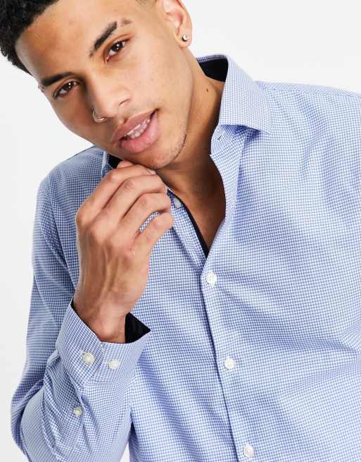 Chemise vichy best sale bleu homme