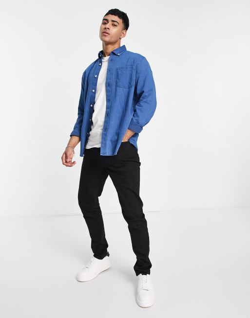 Selected Homme Chemise en jean Bleu moyen ASOS