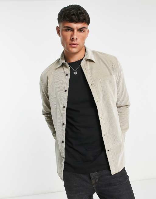 Chemise beige homme hot sale