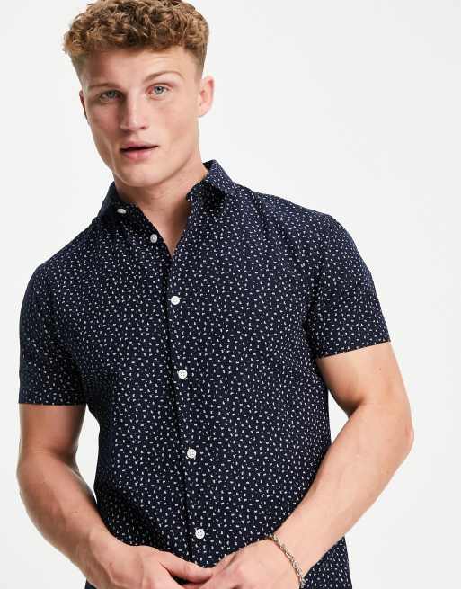 Selected Homme Chemise slim en lin manches courtes ASOS