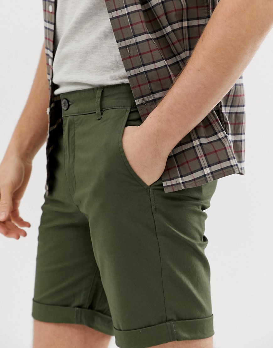 Selected Homme - Chino corti in cotone biologico-Verde