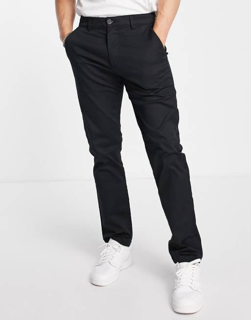 Selected Homme - Chino met rechte pasvorm in zwart