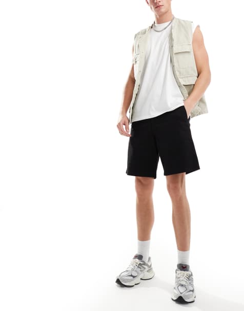Selected Homme chino shorts in black - view 1