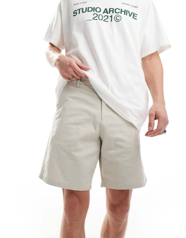 Selected Homme - chino shorts in white