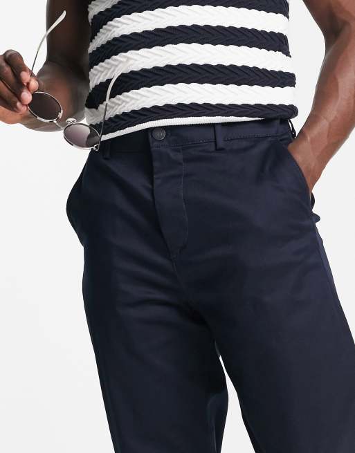 Selected Homme chinos in slim tapered fit in navy