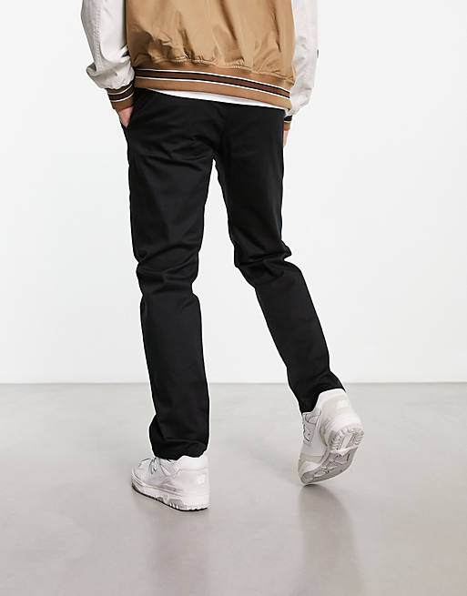 Selected Homme chinos in straight fit in black | ASOS