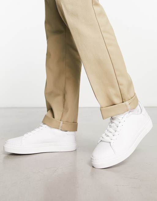 Selected Homme Leather Sneakers in White