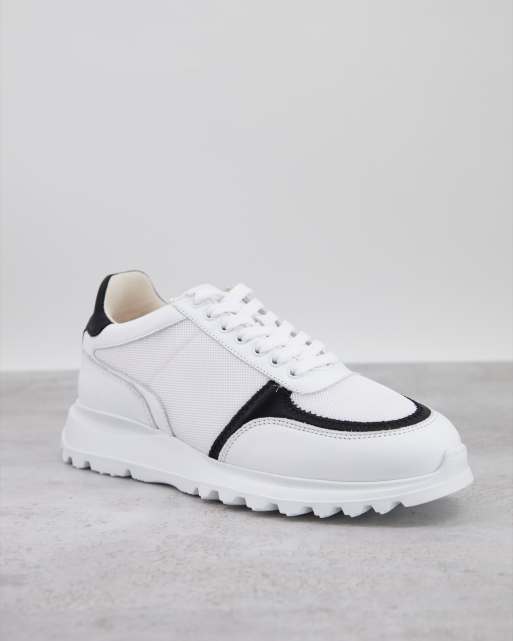 Selected Homme chunky sneakers in white with black detail