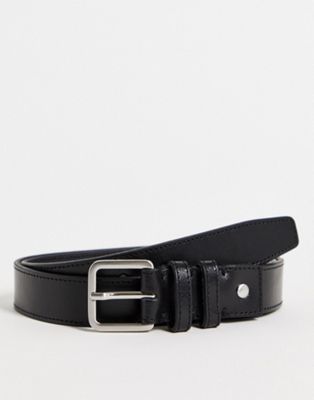 Selected Homme leather belt in black - ASOS Price Checker