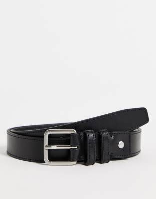 Selected Homme leather belt in black - ASOS Price Checker