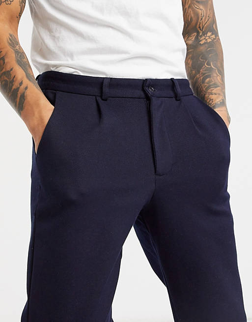 Trousers & Chinos Selected Homme co-ord tapered trousers in navy 