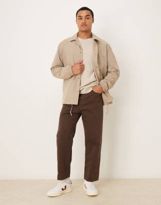 Selected Homme Coach Jacket In White