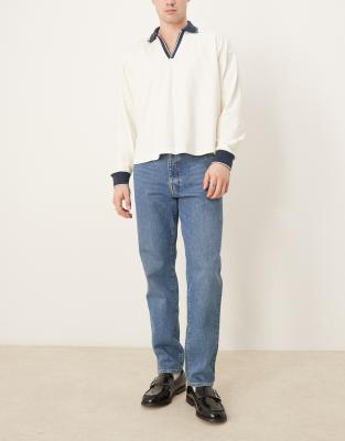 Selected Homme Cole regular tapered fit jeans in blue wash