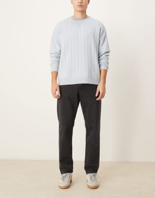 Selected Homme – Cole – Svarta, regular, avsmalnande jeans - view 1
