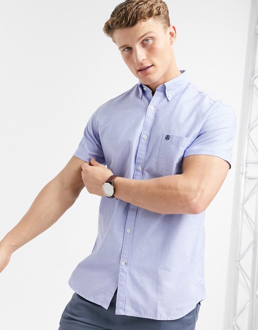 Selected Homme Collect short sleeve shirt-Blues