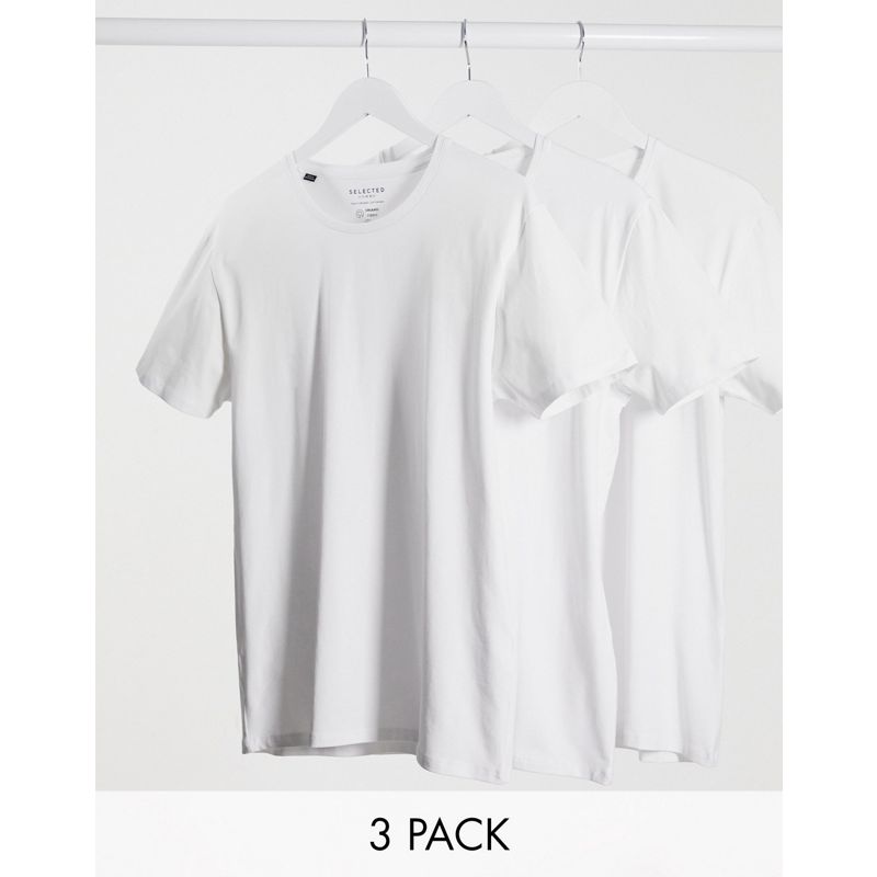 Confezioni multipack Uomo Selected Homme - Confezione da 3 T-shirt girocollo bianche