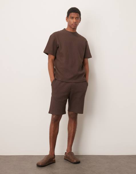 Selected Homme - Coordinato a nido d'ape marrone cioccolato - view 1