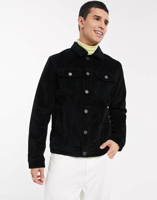 Selected Homme cord denim jacket in black | ASOS