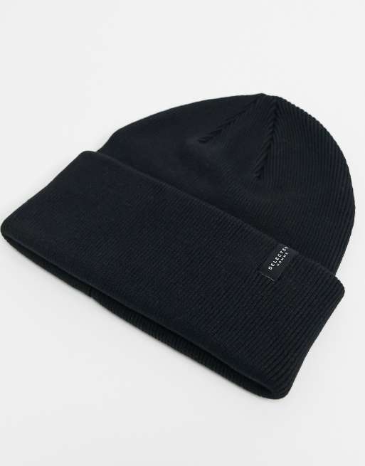 Selected Homme - Bonnet en coton - Noir