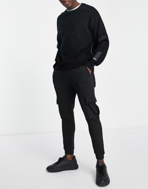 Jersey cargo joggers hot sale