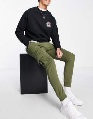 khaki green joggers