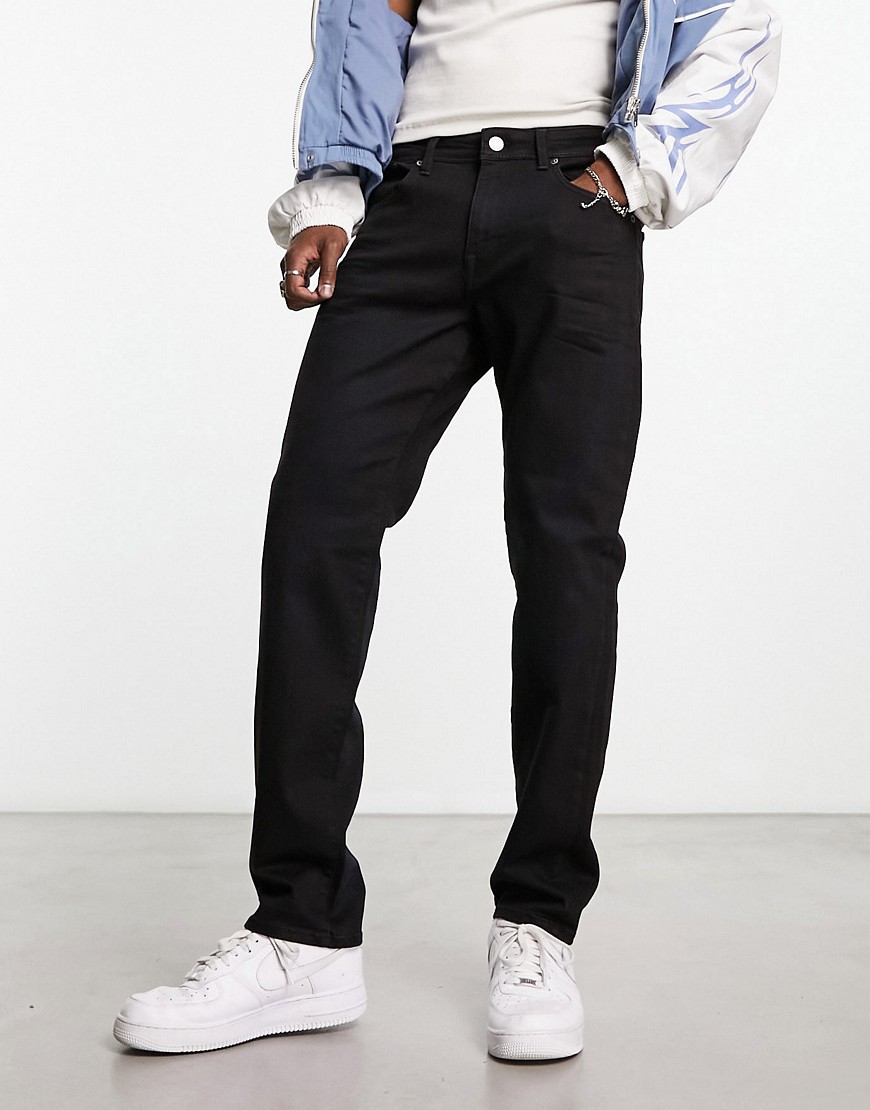 Selected Homme Straight Fit Jeans In Black