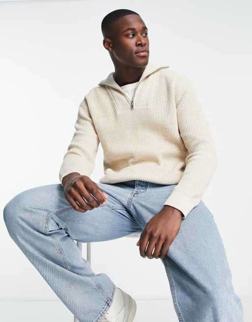 Half zip knit discount sweater