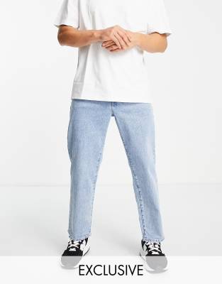 Selected Homme cotton Kobe loose fit jeans in acid bleach wash Exclusive at ASOS - LBLUE - ASOS Price Checker