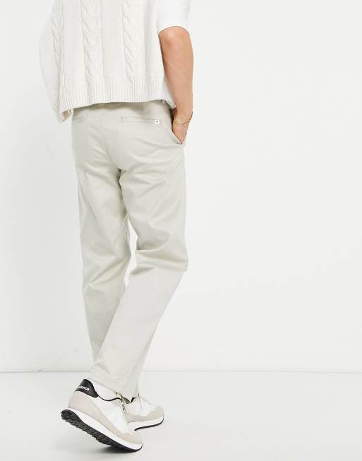 Pantalon chino large discount homme