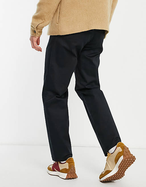 Selected Homme cotton loose fit chinos in black | ASOS