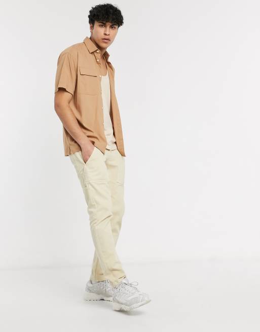 Chemise manche courte online homme oversize