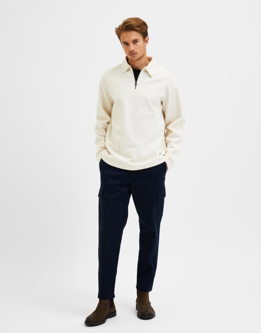 Mens cream 2025 quarter zip