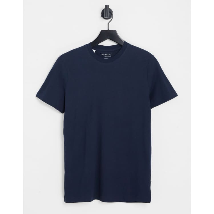 Navy blue slim 2024 fit t shirt