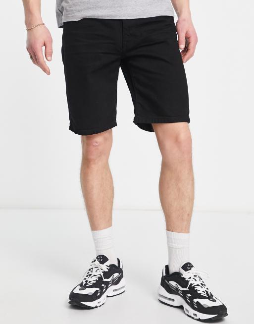 Slim-fit denim bermuda shorts - Man