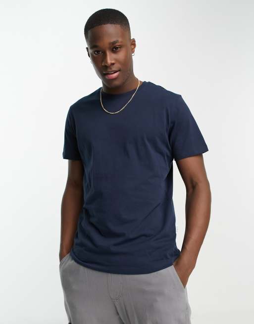 Selected Homme cotton t shirt in navy ASOS