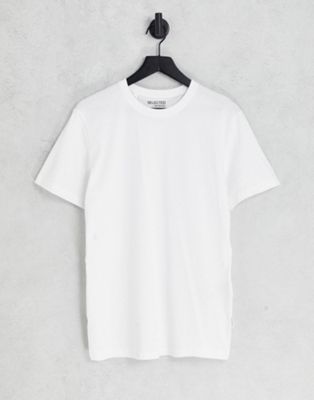 Selected Homme cotton t-shirt in white