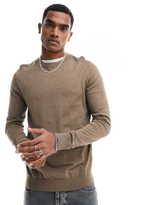 Plain round neck jumpers sale