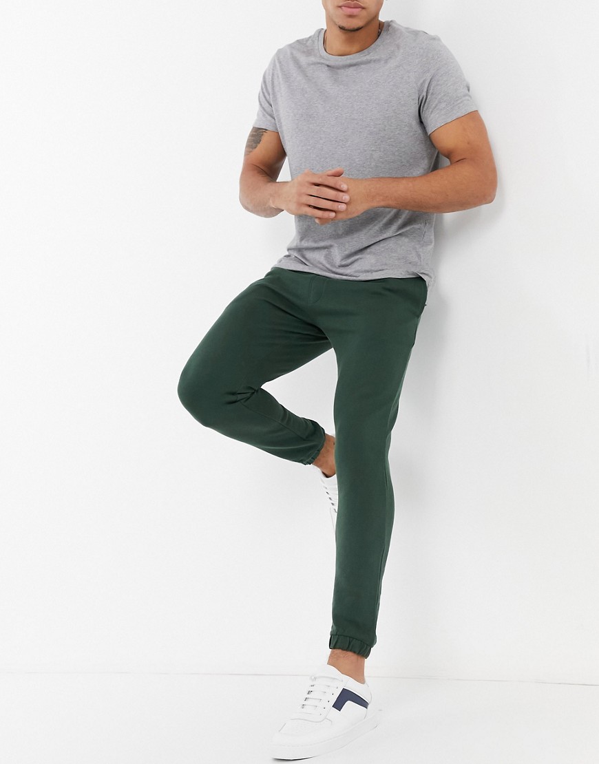 Selected Homme crew sweat pants-Green
