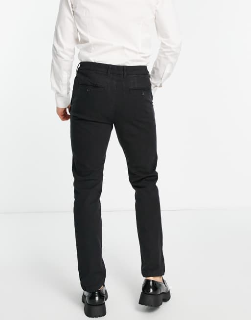 Selected Homme – Czarne dopasowane eleganckie spodnie, 4 z 4
