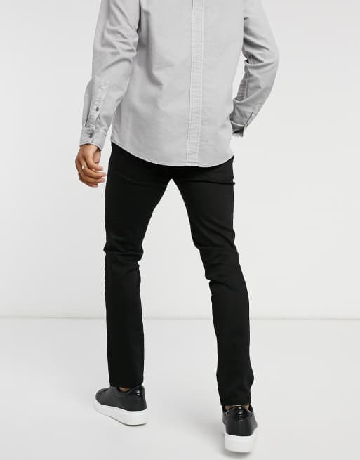 Selected Homme – Czarne dopasowane jeansy z bawełny – BLACK, 2 z 4