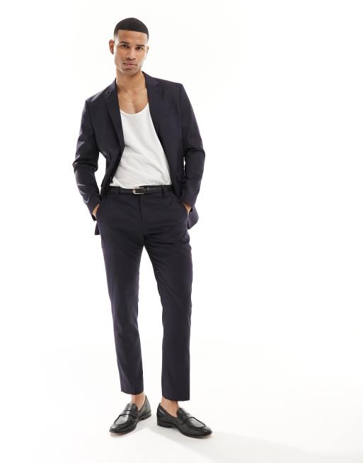 Selected Homme – Czarne dopasowane spodnie garniturowe