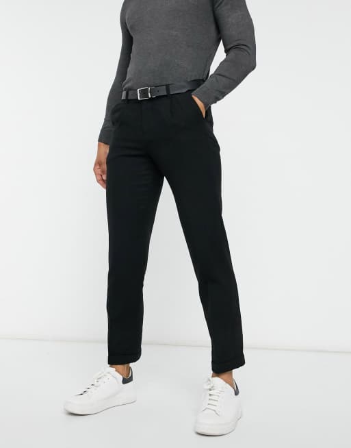 Selected Homme – Tailored Studio – Czarny zestaw z domieszką wełny, 3 z 3