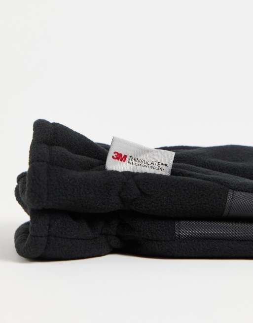 Selected Homme – Czarne, polarowe rękawiczki z izolacją 3M Thinsulate, 4 z 4