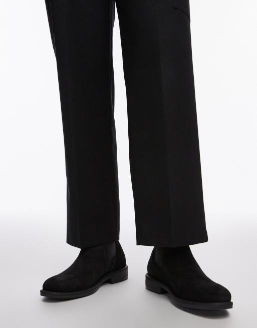 Selected Homme – Czarne zamszowe sztyblety