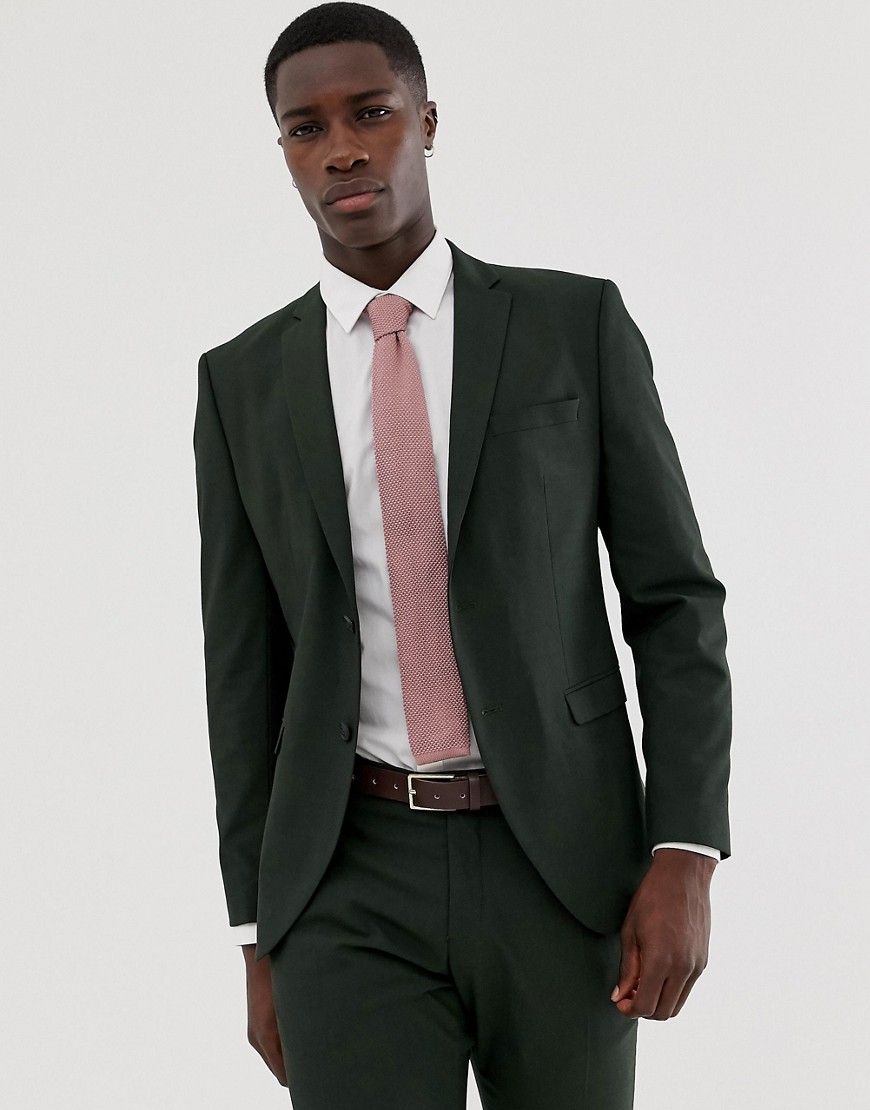 Selected Homme Dark Green Suit Jacket In Slim Fit