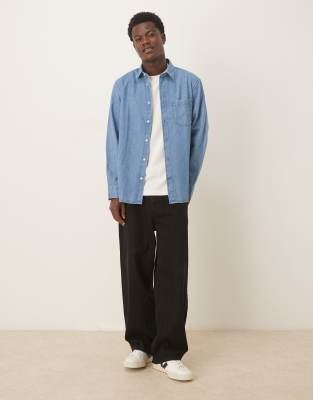 Selected Homme Denim Shirt In Blue